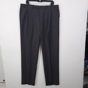 Lauren Ralph Lauren Total Comfort Mens Pleated Dress Pants Wool Gray 38x32